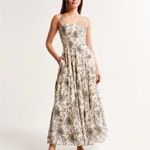 Abercrombie smocked maxi dress NWT